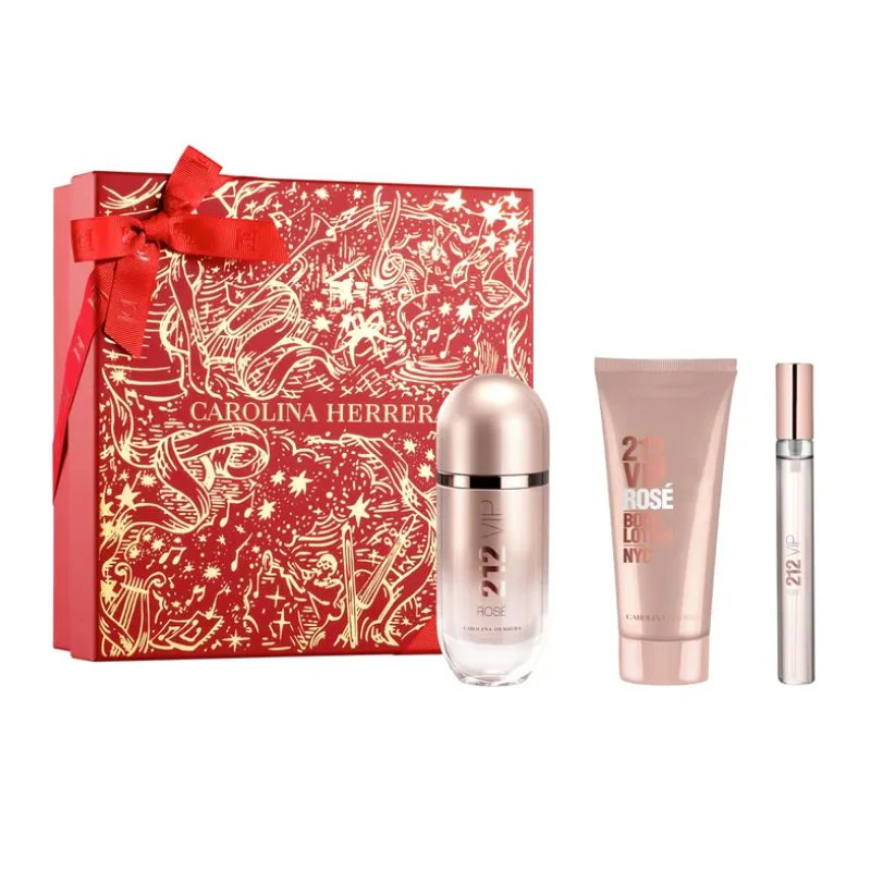 Carolina herrera 212 vip rose set de regalo
